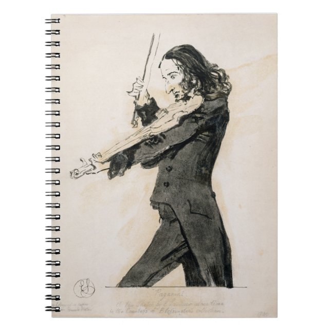 Carnet Niccolo Paganini (1782-1840) jouant le violon, 1 (Devant)