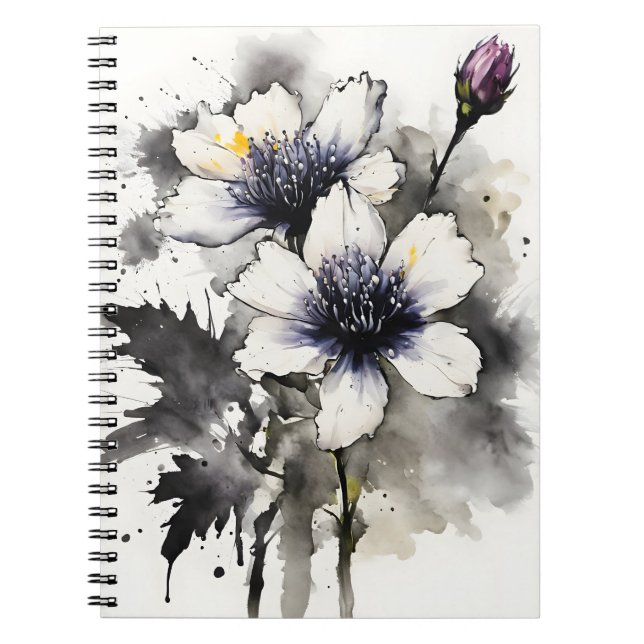 Carnet Nigella - Watercolor flowers (Devant)