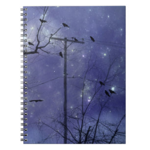 Carnet Night Crows Starry