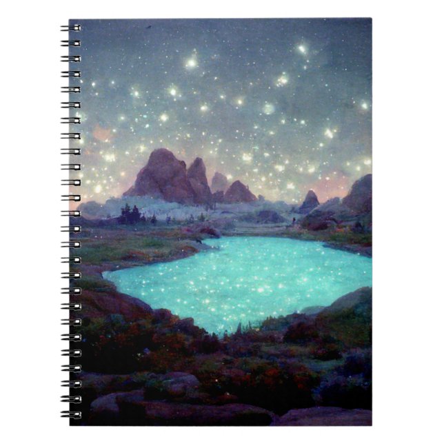Carnet Night Sky Stars Imaginaire Paysage (Devant)