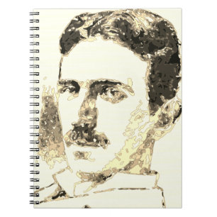 Carnet Nikola Tesla Drawing In Sepia