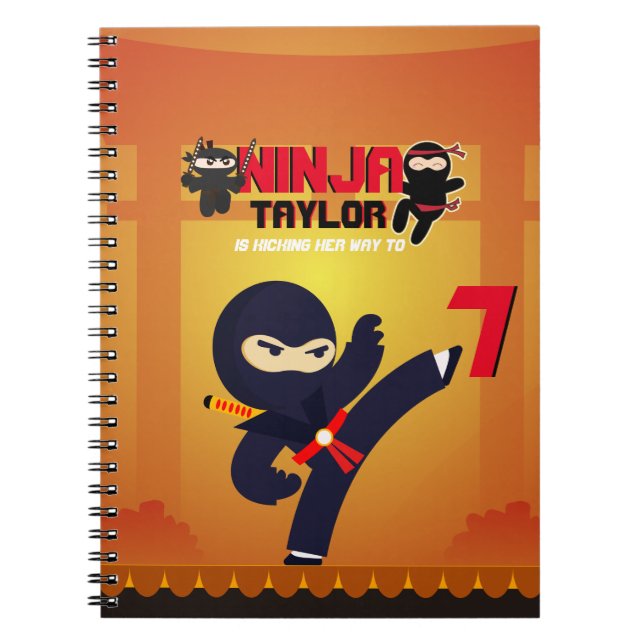 Carnet NINJA Movie Star Warrior Kicking it Karatkids (Devant)