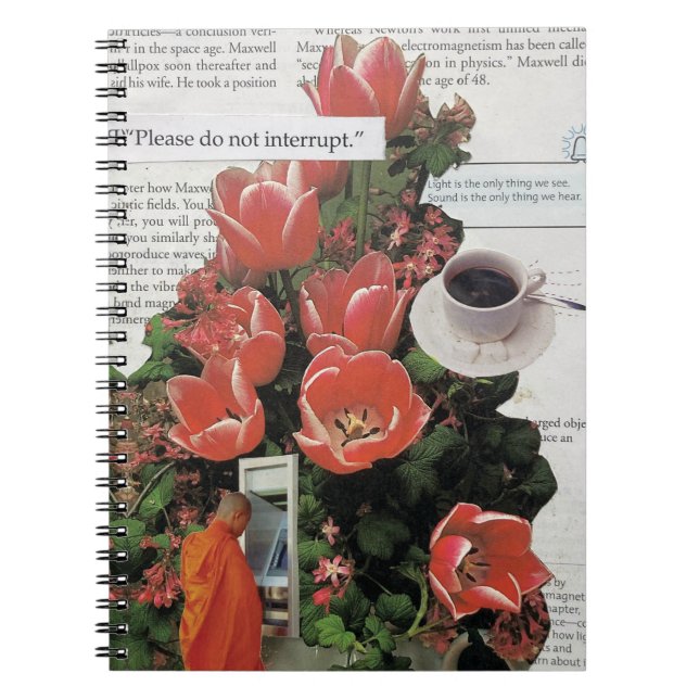 Carnet N'Interrompez Pas L'Argent Matin Café Thé Heure (Devant)