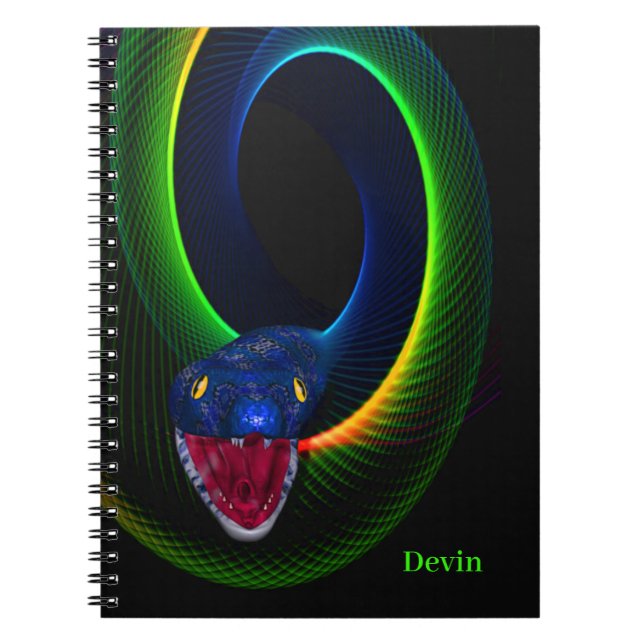 Carnet Nion serpent personnalisé (Devant)
