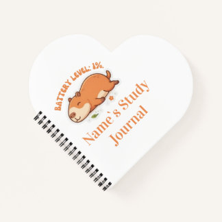 Carnet Niveau de Batterie de Capybara Rétro 1%