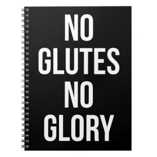Carnet No Glutes No Glory, Women's Workout Inspirational