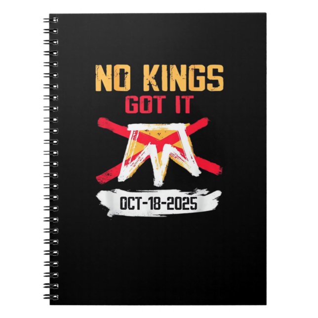 Carnet No King Patriotic Freedom No Kings In America Crea (Devant)