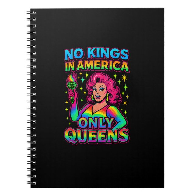 Carnet No Kings In America Only Queens Funny Queer Gay Pr (Devant)