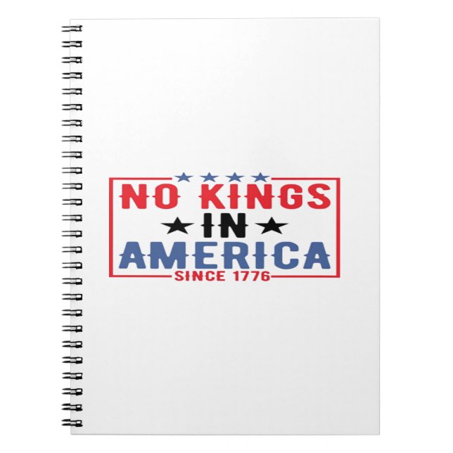 Carnet No Kings In America Since 1776 Patriotic Independe (Devant)