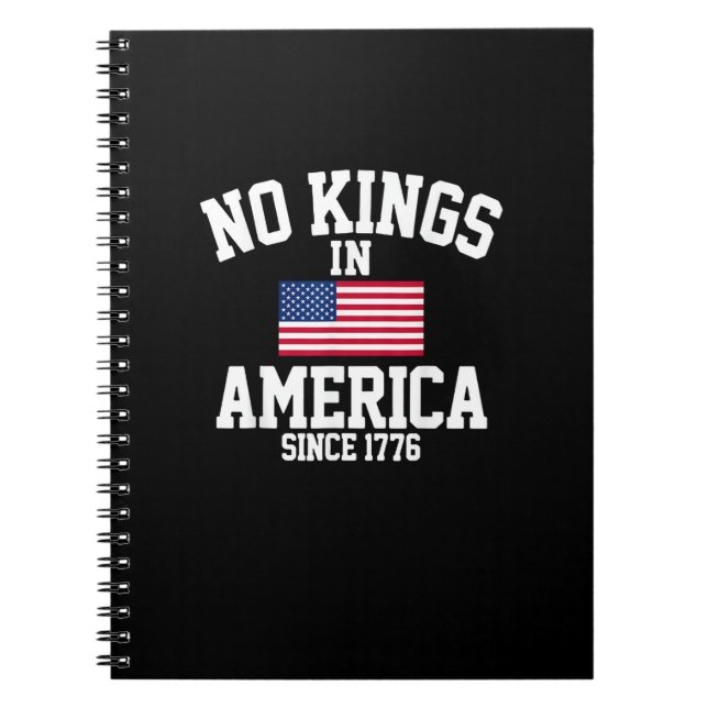 Carnet No Kings In America USA Flag Retro Cool Style (Devant)