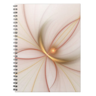 Carnet Noblement cuivre et or Art fractal moderne abstrai