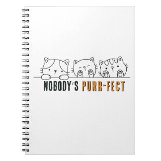 Carnet Nobody's Purr-fect Notebook (6.5" x 8.75")