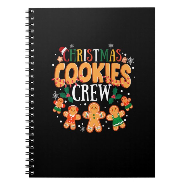 Carnet Noël Cookie Crew Chemise pain d'épices famille Mat (Devant)