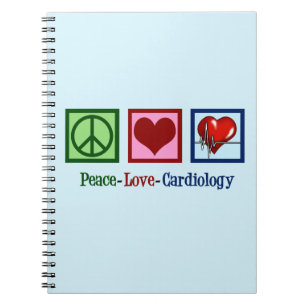 Carnet Noël de cardiologie d'amour de paix