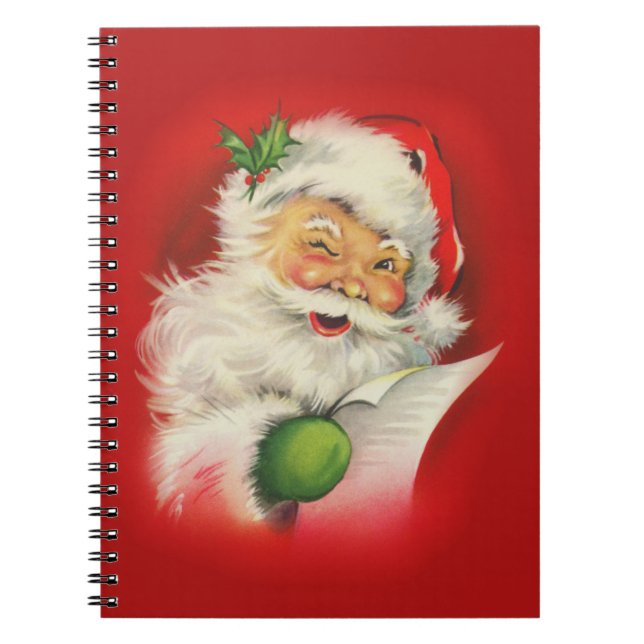 Carnet Noël du Père Noël vintage (Devant)