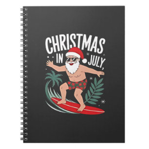 Carnet Noël en juillet Funny xmas Noël Santa Plage