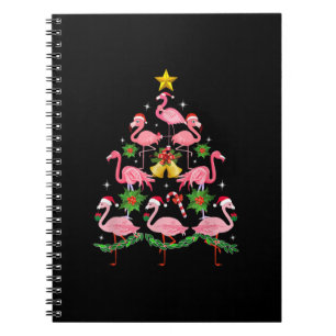 Carnet Noël - Joli Flamant rose sapin de Noël