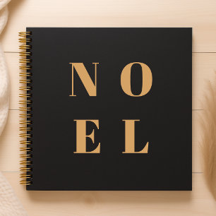 Carnet Noel Noir et Or Noël Tendance et Élégant
