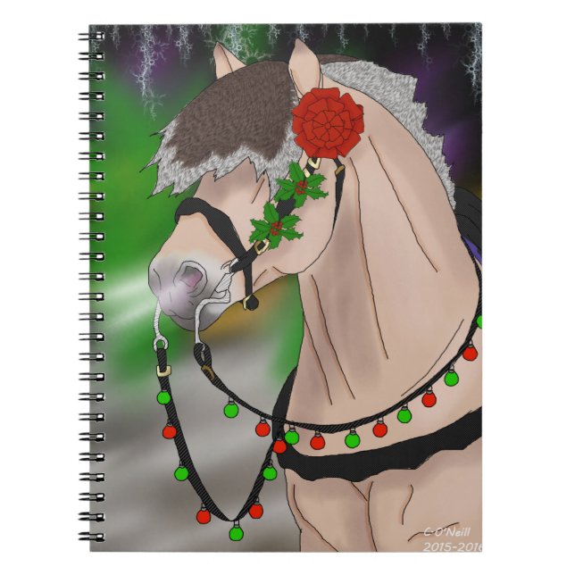 Carnet Noël Norvégien Cheval du Fjord (Devant)