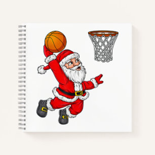 Carnet Noël Père Noël Dunking Basketball Funny X