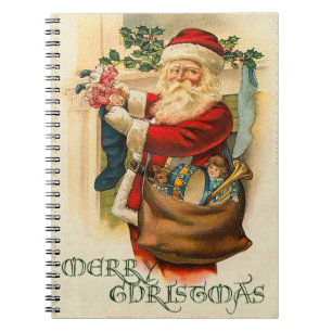 Carnet Noël vintage de Père Noël