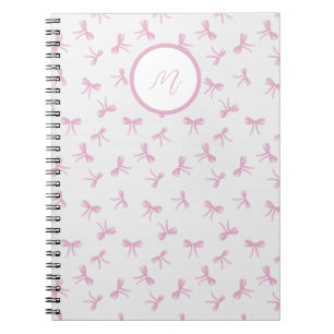 Carnet Nœud aquarelle rose Coquette frilly personnalisé