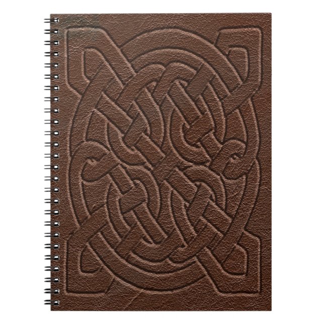 Carnet Noeud celtique en cuir Brown (Devant)