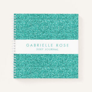 Carnet Noeud turquoise Aqua Blue Parties scintillant Jour