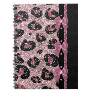 Carnet Nœuds en ruban imprimé léopard rose rockabilly RAB