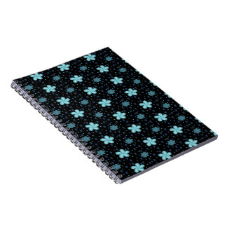 Carnet Noir avec Blue Paisley Flowers iPhone 16 Coque
