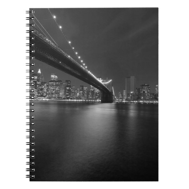 Carnet Noir blanc New York City Skyline (Devant)