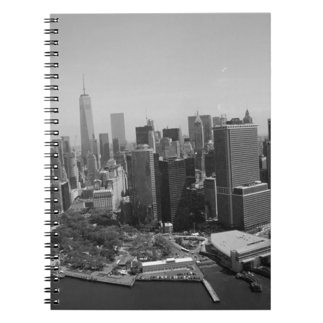 Carnet Noir blanc New York City Skyline (Devant)