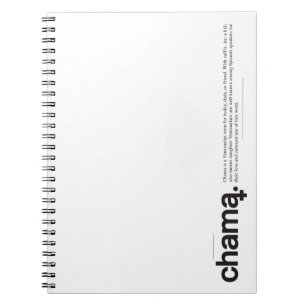 Carnet noir et blanc de Chama