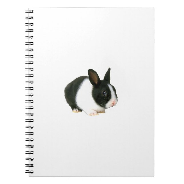 Carnet noir et blanc de lapin (Devant)