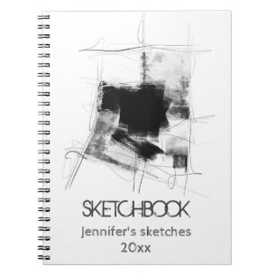 Carnet Noir et blanc minimaliste Art Abstrait Nr112