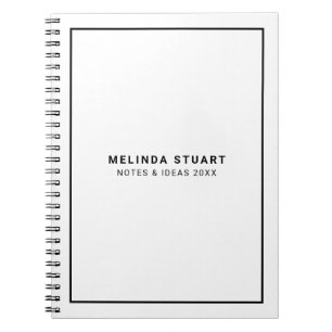 Carnet Noir et blanc minimaliste moderne