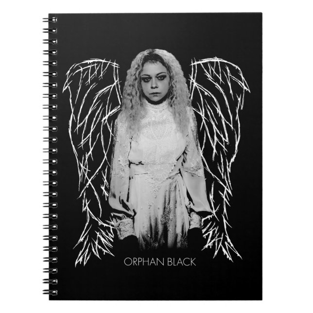 Carnet Noir orphelin | Helena - ailes d'ange (Devant)