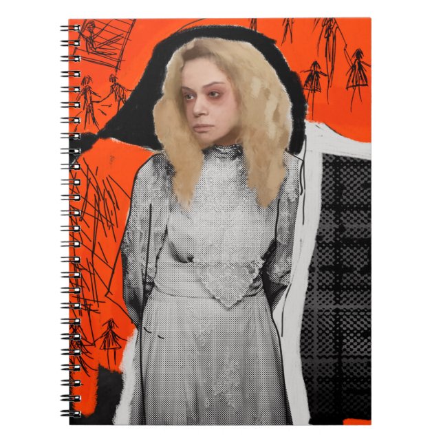 Carnet Noir orphelin | Helena - croquis gothique (Devant)