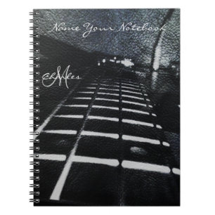 Carnet noir personnalisé de musique de guitare