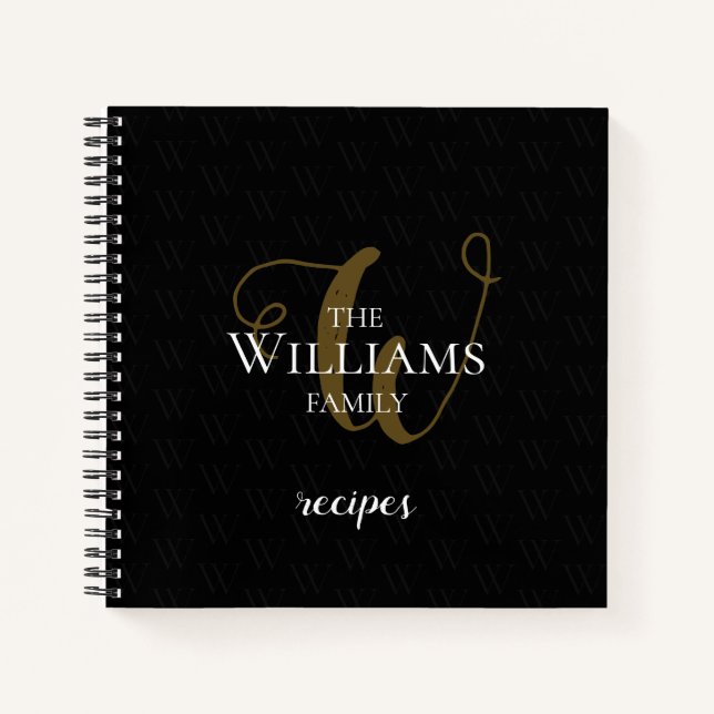 carnet noir pour les recettes familiales (Devant)