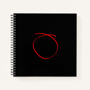 Carnet noir rouge minimaliste Art Abstrait
