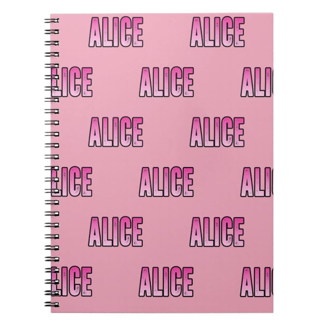 Carnet Nom Alice (Devant)