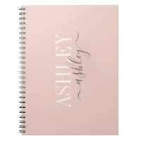 Nom Chic Monogram Blush rose Grey Élégant