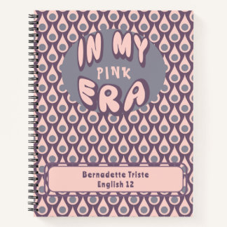 Carnet Nom Dans Mon Époque Moyen-Siècle Moderne Rose viol