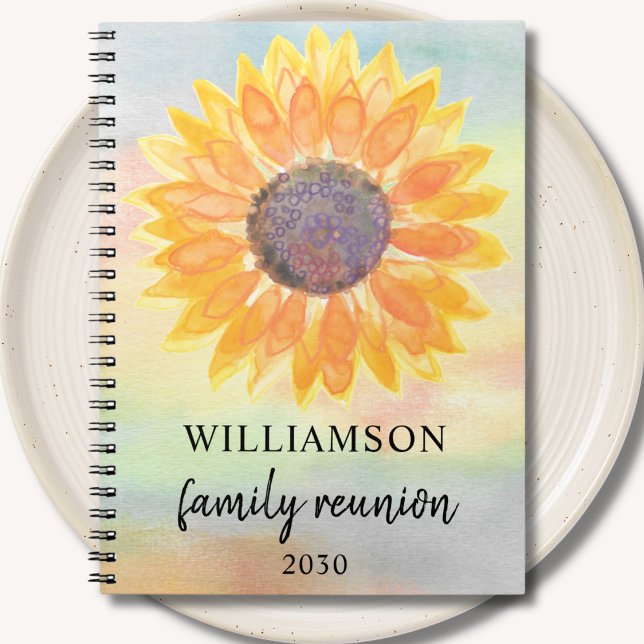 Carnet Nom de famille personnalisé Sunflower Famille Réun (Créateur téléchargé)