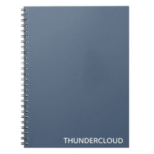Carnet Nom de la couleur gris-bleu du nuage-tonnerre