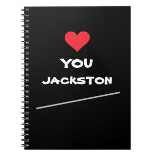 Carnet Nom de script simple cool mignon amour vous coeur