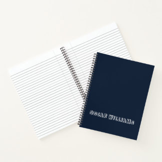 Carnet Nom d'enfant personnalisé Bleu