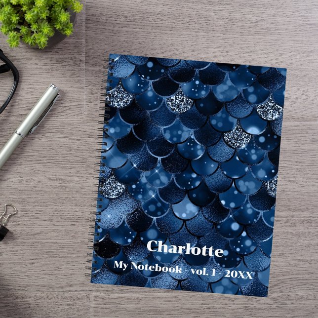 Carnet Nom des écailles de sirène bleu foncé (Créateur téléchargé)