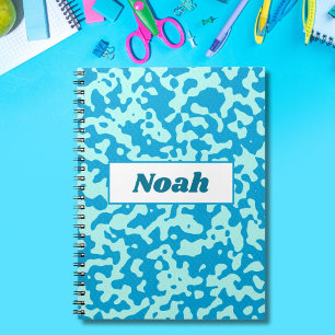 Carnet Nom du camouflage bleu clair de la piscine
